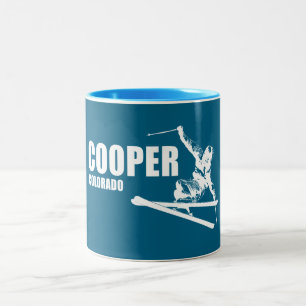 Cooper Colorado Skier Two-Tone Coffee Mug