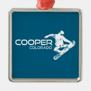 Cooper Colorado Snowboarder Metal Tree Decoration
