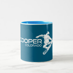 Cooper Colorado Snowboarder Two-Tone Coffee Mug
