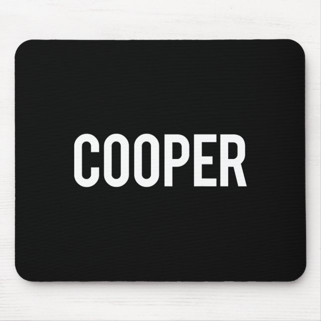 Cooper - Cool New Funny Name Fan Gift Tee  Mouse Mat (Front)