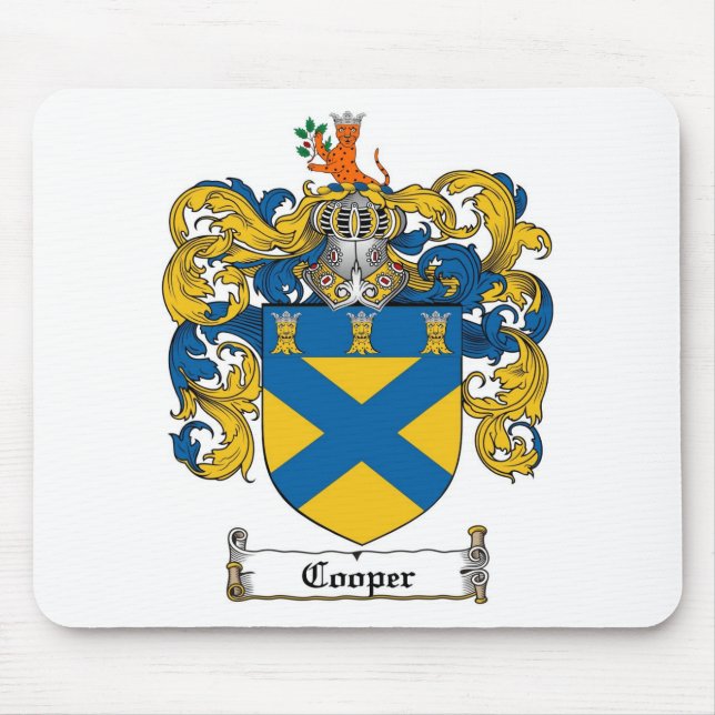 COOPER FAMILY CREST -  COOPER COAT OF ARMS MOUSE MAT (Front)