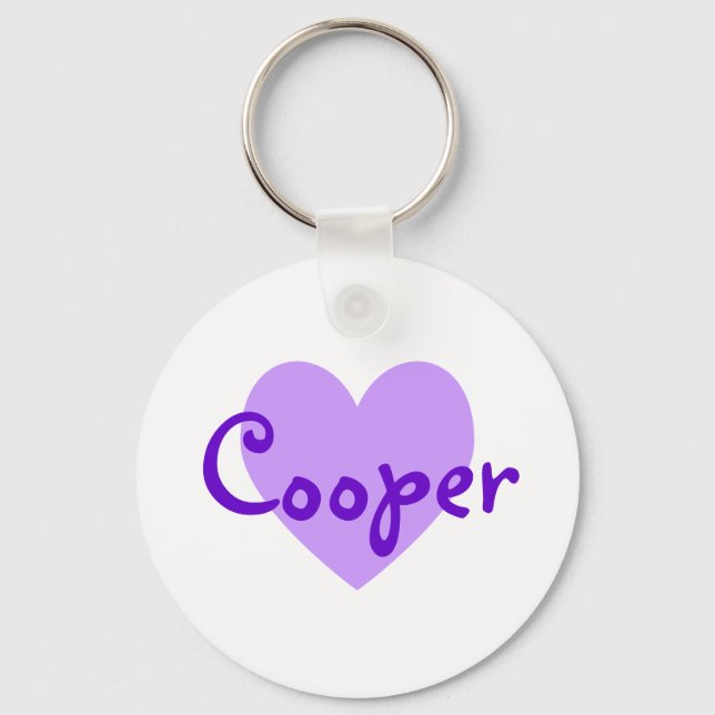Cooper in Purple Key Ring (Front)