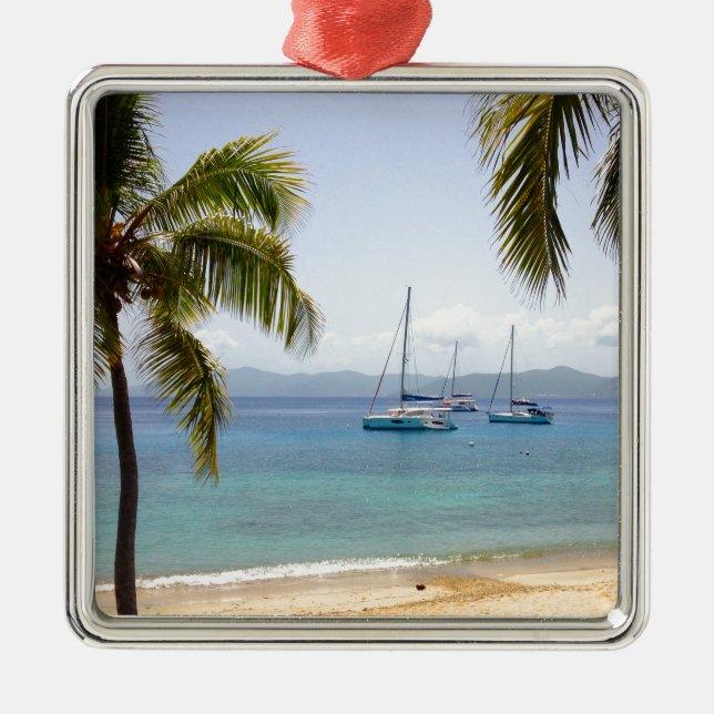 Cooper Island British Virgin Islands Metal Tree Decoration (Front)