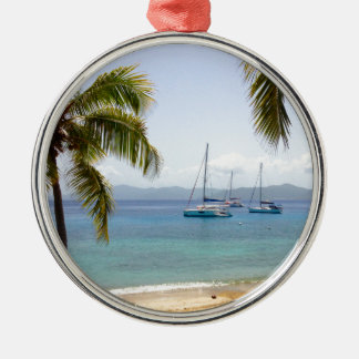 Cooper Island British Virgin Islands Metal Tree Decoration