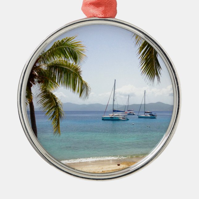 Cooper Island British Virgin Islands Metal Tree Decoration (Front)