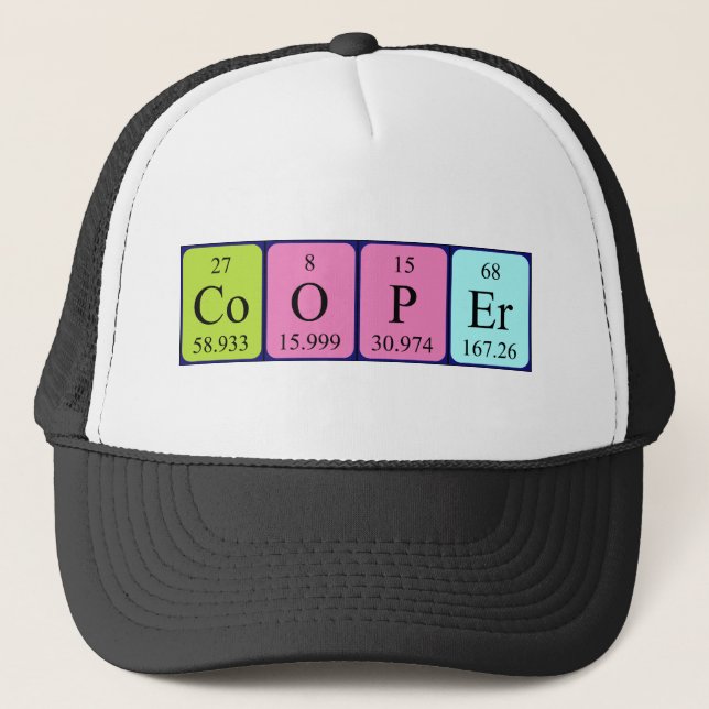 Cooper periodic table name hat (Front)