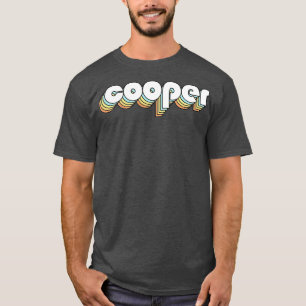 Cooper Retro Rainbow Typography Faded Style T-Shirt