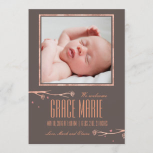 Cooper spring flowers birth announcement