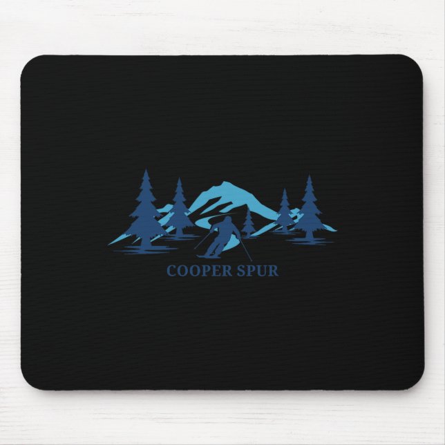 Cooper Spur Oregon Ski Resort Skiing Skier  Mouse Mat (Front)