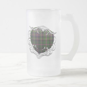 Cooper Tartan Heart Frosted Glass Beer Mug