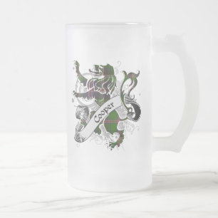 Cooper Tartan Lion Frosted Glass Beer Mug