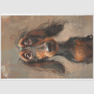 Cooper the Charming Dachshund Dog Decoupage Tissue Paper
