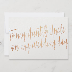Cooper "To my aunt and uncle my wedding day"