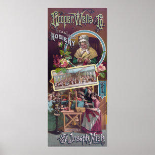Cooper, Wells & Co. seamless hosiery Poster