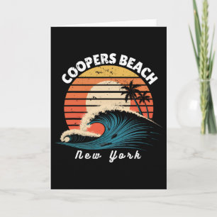 Coopers Beach New York Women Men Surfboarding _1 Card