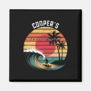 Cooper's Beach Southampton Beach Surfing  Magnet