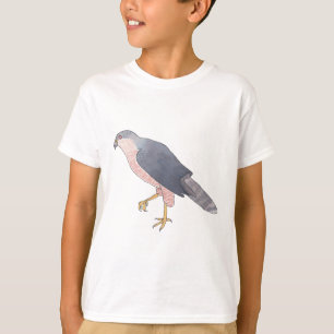 Cooper's hawk bird species watercolor animal art T-Shirt