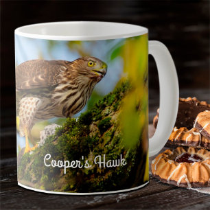 Cooper's hawk coffee mug