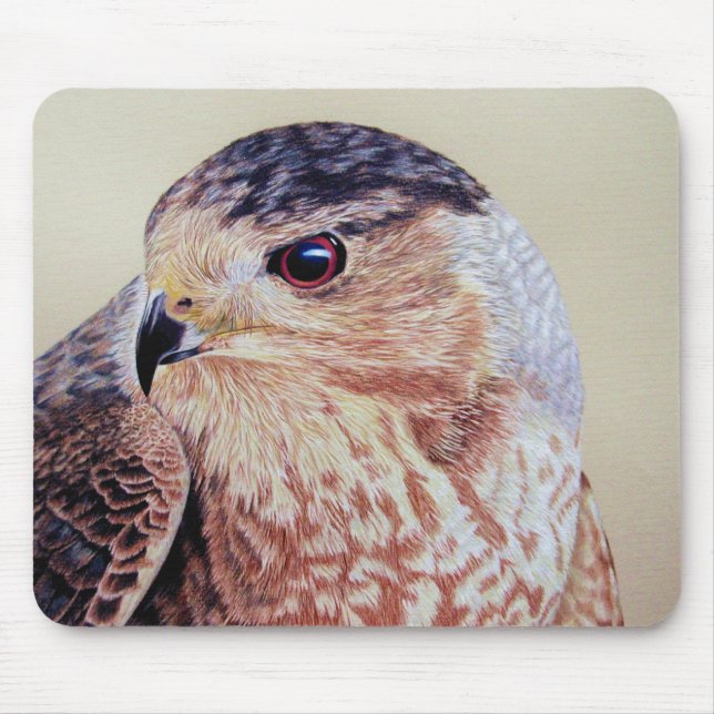 Coopers Hawk Mouse Mat (Front)