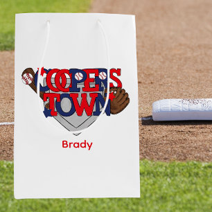 Cooperstown Baseball Stars, Glove, Bat & Ball Medium Gift Bag