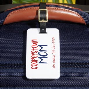 Cooperstown Mum Red Blue  Luggage Tag