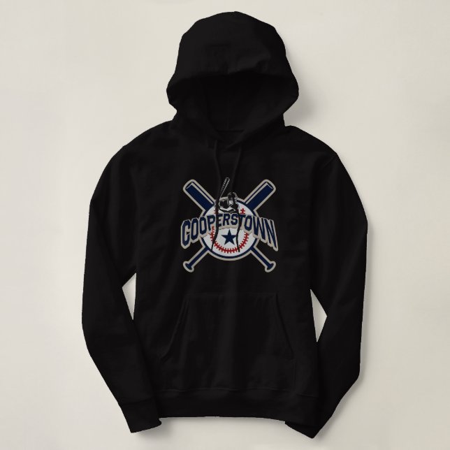 Cooperstown New York Baseball Game Family Vacation Hoodie (Design Front)