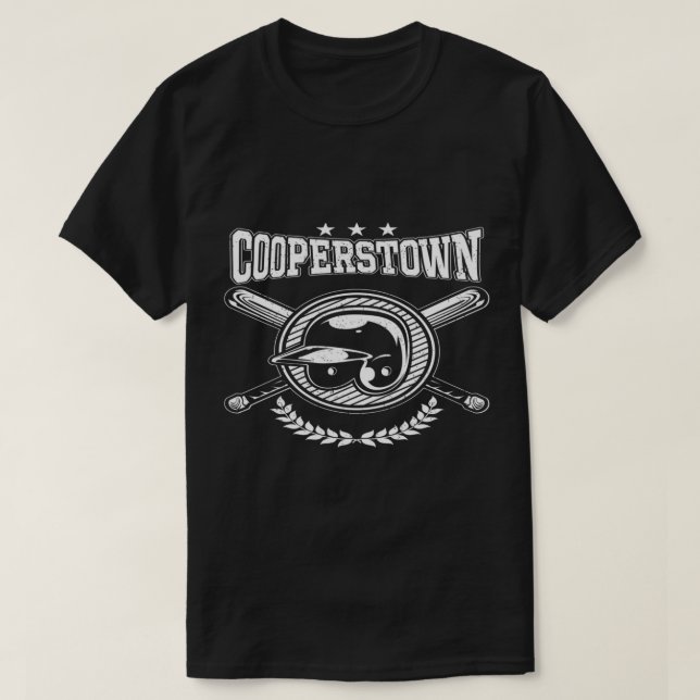 Cooperstown New York Baseball Game Family Vacation T-Shirt (Design Front)