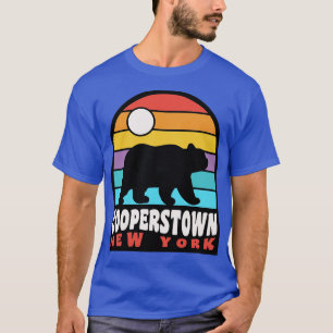 Cooperstown New York Bear Bear Retro Sunset T-Shirt