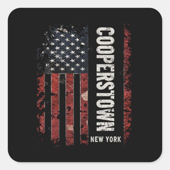 Cooperstown New York Square Sticker (Front)