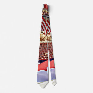Cooperstown NY - Bakery Window With American Flags Tie