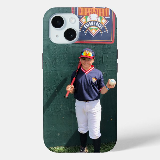 Cooperstown NY Baseball Player Photo Case-Mate iPhone Case (Back)