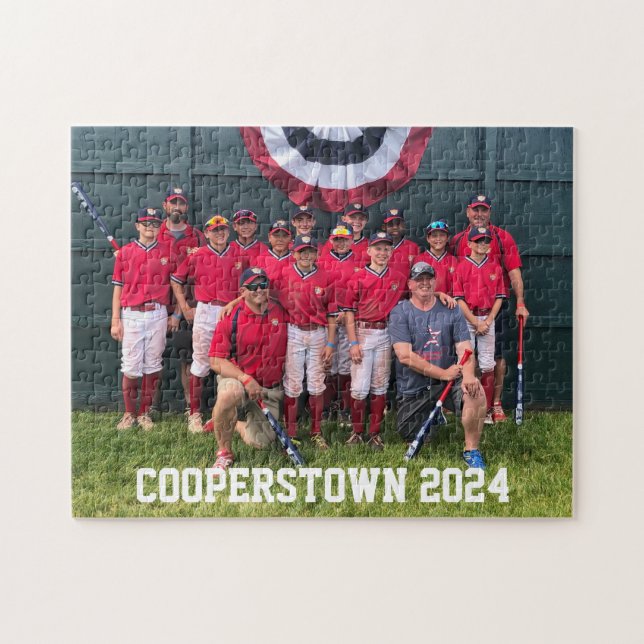 Cooperstown NY Baseball Team Photo Year Jigsaw Puzzle (Horizontal)