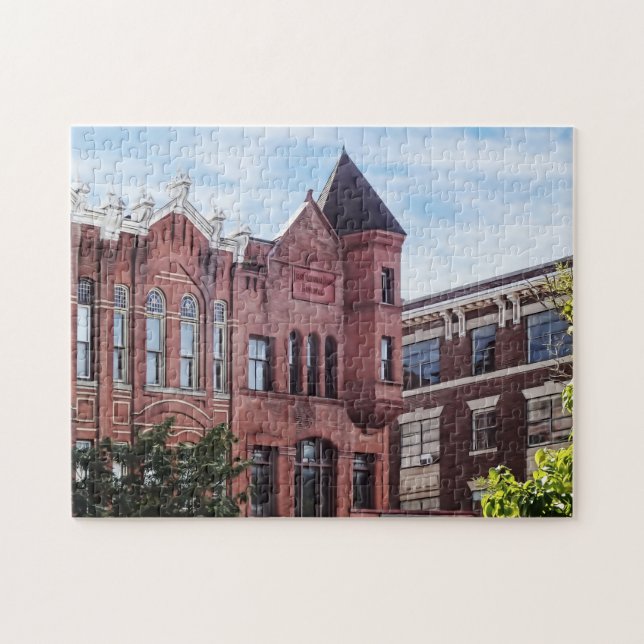 Cooperstown NY - First National Bank Building Jigsaw Puzzle (Horizontal)