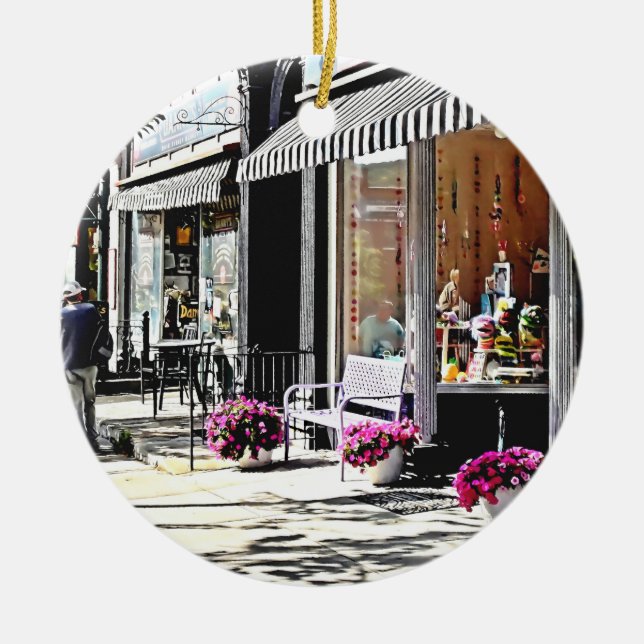 Cooperstown NY - Gift Shop and Restaurants Ceramic Tree Decoration (Front)