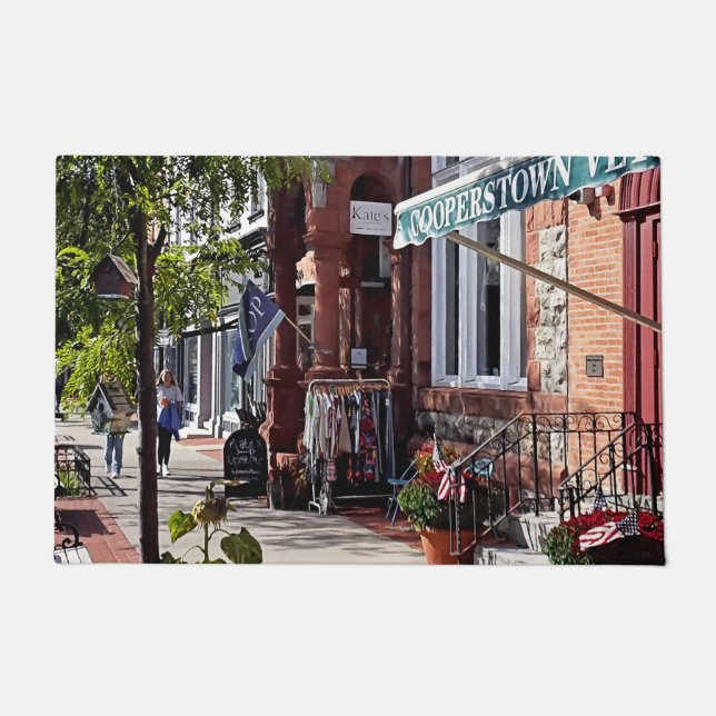 Cooperstown NY - Main Street Near Hoffman Lane Doormat (Front)