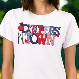 Cooperstown Patriotic Baseball Custom Year T-Shirt