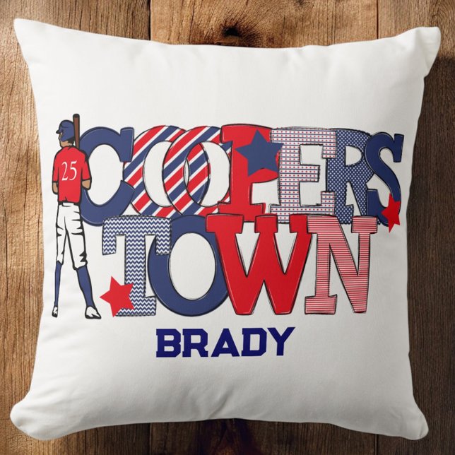 Cooperstown Patriotic Baseball Player’s Custom Cushion (Creator Uploaded)