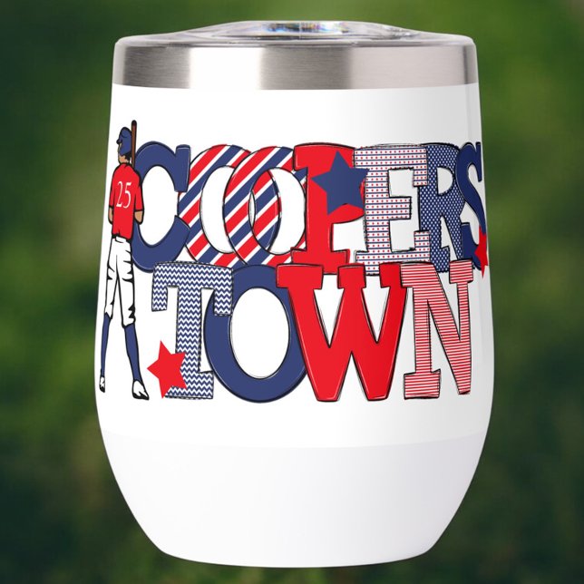 Cooperstown Patriotic Letters Baseball Mum  (Creator Uploaded)
