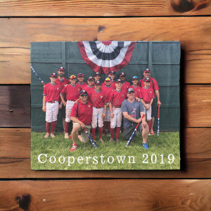 Cooperstown Team Photo Year Keepsake Fleece Blanket