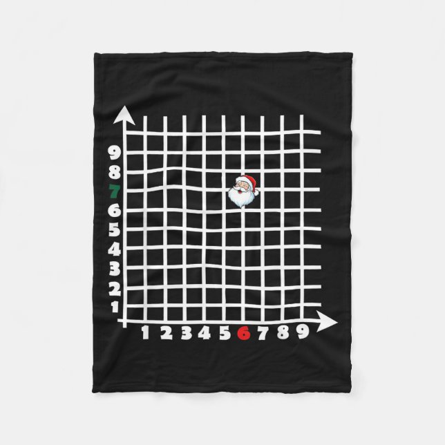 Coordinate (6,7) Funny Math Teacher 67 Math Christ Fleece Blanket (Front)