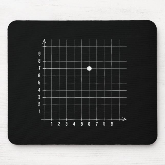 Coordinate (6,7) Funny Math Teacher 67 Math Lover  Mouse Mat (Front)