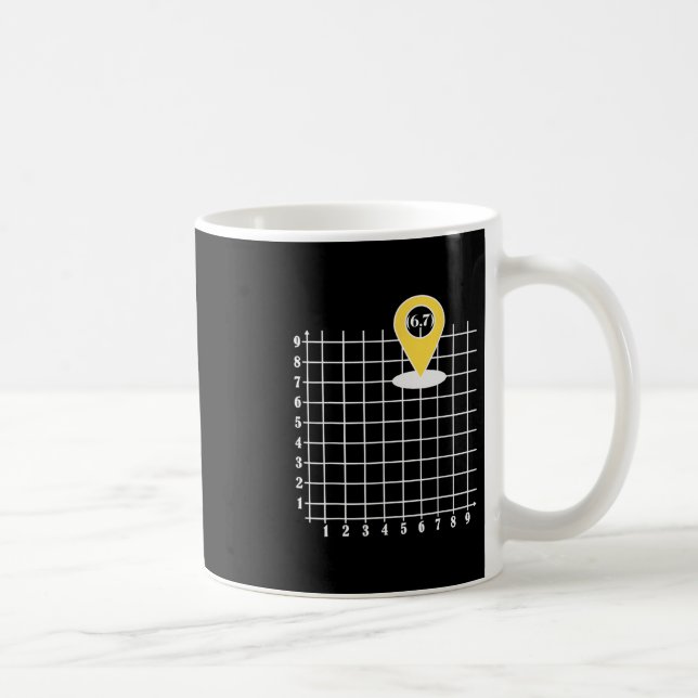 Coordinate 6 Number 67 Six Seven Meme  Coffee Mug (Right)