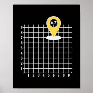 Coordinate 6 Number 67 Six Seven Meme  Poster