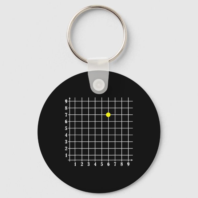 Coordinate Six Seven Trendy 6 7endy Retro Groovy 6 Key Ring (Front)