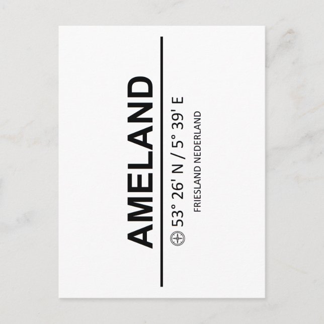 Coordinates Ameland Postcard (Front)