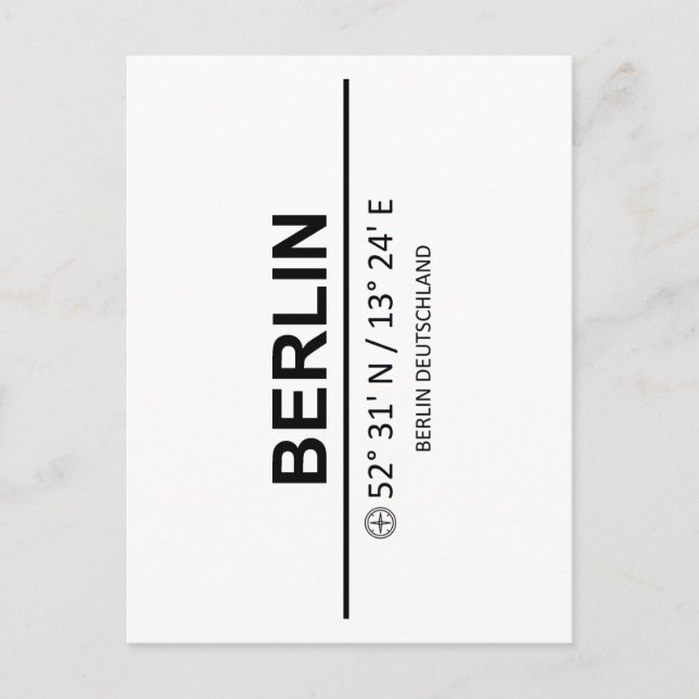 Coordinates Berlin Postcard (Front)