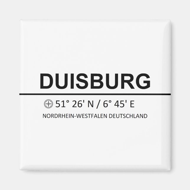 Coordinates Duisburg Magnet (Front)