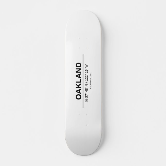 Coordinates Oakland Skateboard (Front)