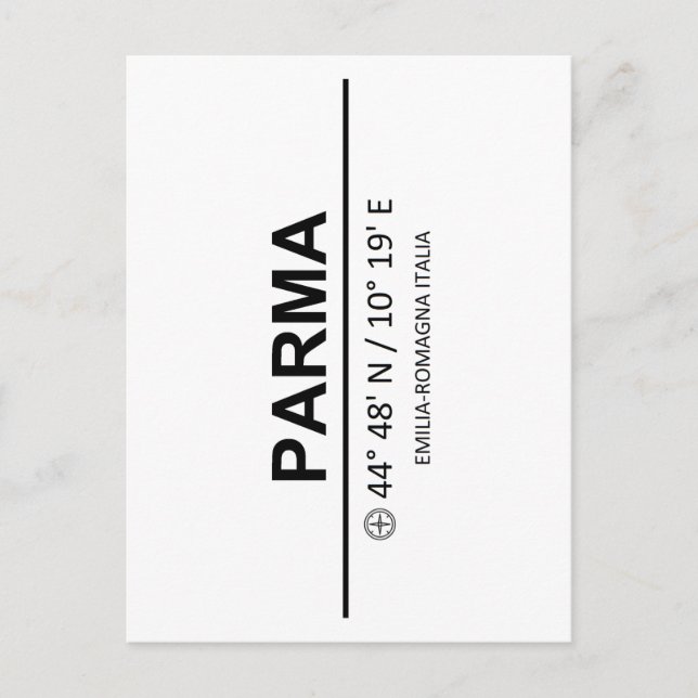 Coordinates Parma Postcard (Front)