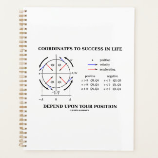 Coordinates To Success In Life Position Physics Planner